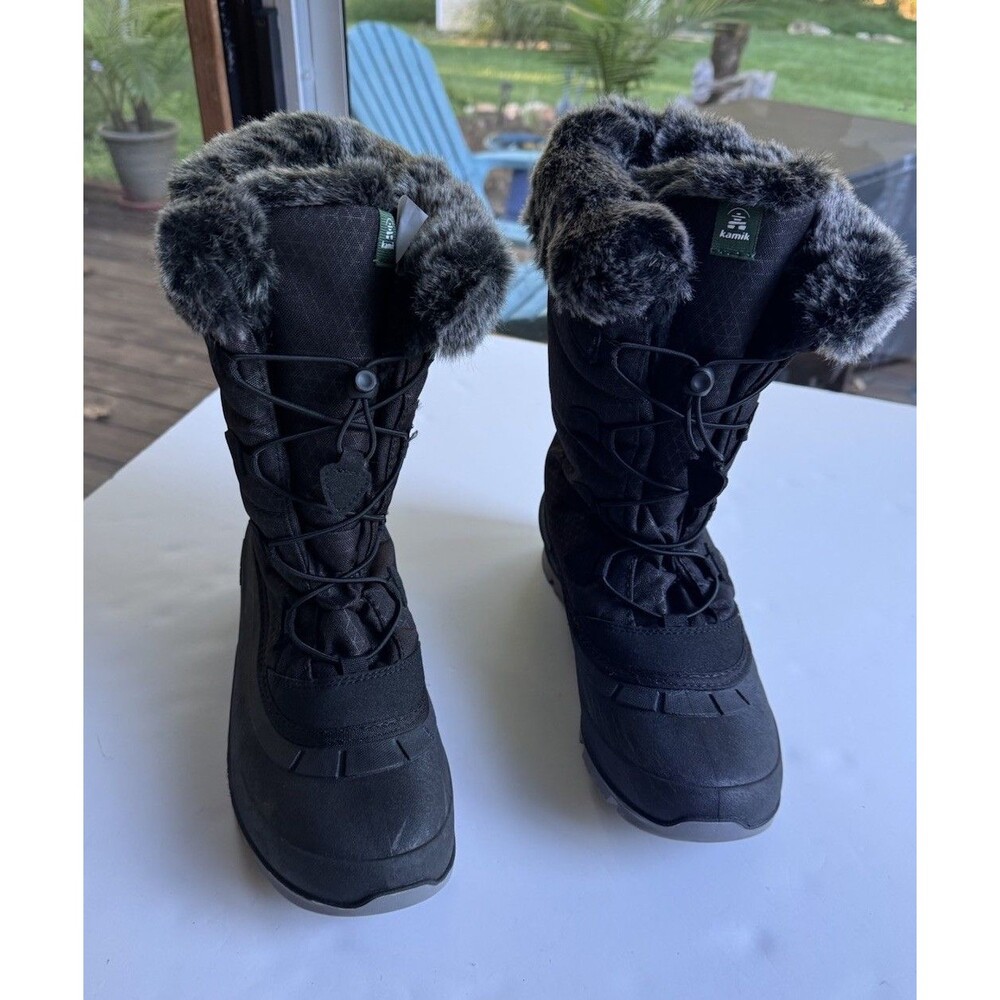 Kamik Momentum2 Black Women’s Snow Boots – Size 9 Calf Height